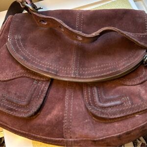 Lucky Brand Brown Suede Large Bag